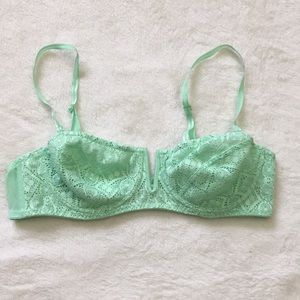 Free people lacy green bra 34B